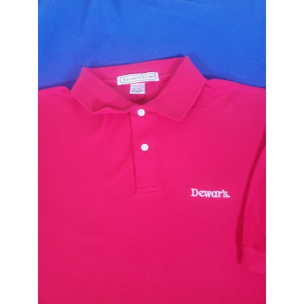 Vintage Izod Club Dewar's NWOT Red Polo Shirt Men's Size Large Nwot - Picture 12 of 15